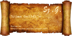 Szima Gellén névjegykártya
